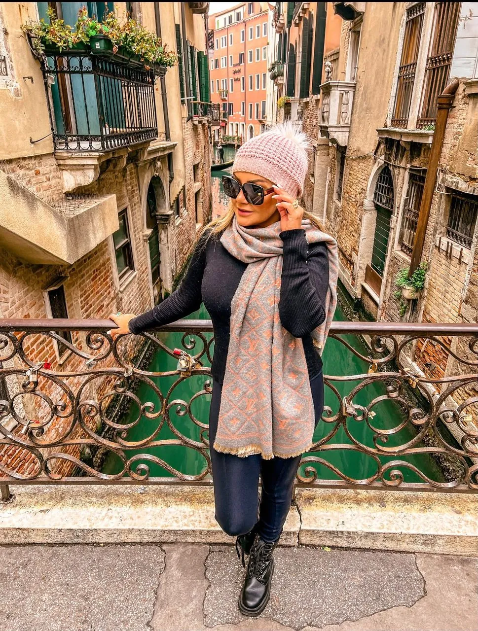 Dani em Veneza no inverno